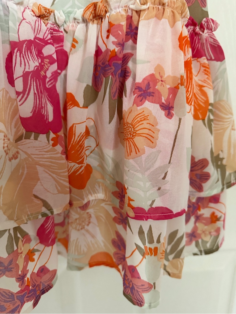 Wayf Cream Floral Off-Shoulder Mini Dress | Cottagecore - Picture 7 of 11